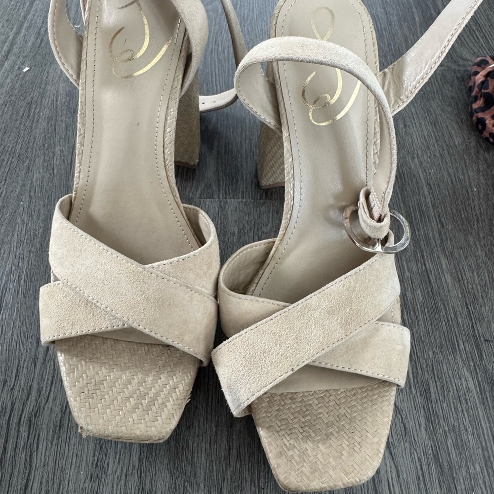 Sam Edelman Beige Platform Sandals